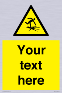 Custom warning thin ice